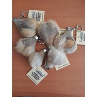 Rooballs Grey Kangaroo Scrotum Key Chain - SECONDS STOCK