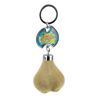 Australian Map Design Kangaroo Scrotum Key Chain
