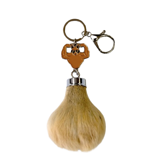 Australian Kangaroo Scrotum Keyring with Muscle Kangaroo (Deluxe)